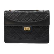 Pre-owned Leather chanel-bags Chanel Vintage , Black , Dames