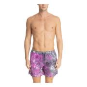 Abstract Multikleur Zwemshorts Emporio Armani EA7 , Multicolor , Heren