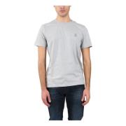 Jersey T-shirt met geborduurde borst Dondup , Gray , Heren