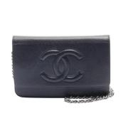 Pre-owned Leather chanel-bags Chanel Vintage , Black , Dames