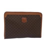 Pre-owned Canvas clutches Celine Vintage , Brown , Dames