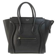 Pre-owned Leather handbags Celine Vintage , Black , Dames