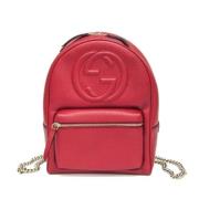 Pre-owned Leather gucci-bags Gucci Vintage , Red , Dames