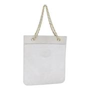 Pre-owned Leather chanel-bags Chanel Vintage , White , Dames