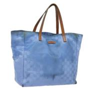 Pre-owned Canvas totes Gucci Vintage , Blue , Dames