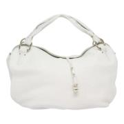 Pre-owned Leather totes Celine Vintage , White , Dames