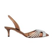 Kristal Detail Sling Pumps Aquazzura , Brown , Dames