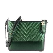 Pre-owned Leather chanel-bags Chanel Vintage , Green , Dames