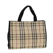 Pre-owned Canvas handbags Burberry Vintage , Beige , Dames