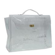 Pre-owned Canvas handbags Hermès Vintage , White , Dames