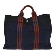 Pre-owned Canvas handbags Hermès Vintage , Blue , Dames