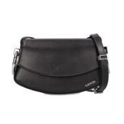 Zwarte Crossbody Flap Tas met Metallic Lanvin , Black , Dames