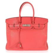 Pre-owned Leather handbags Hermès Vintage , Red , Dames