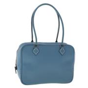 Pre-owned Leather handbags Hermès Vintage , Blue , Dames