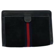 Pre-owned Suede clutches Gucci Vintage , Black , Dames