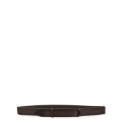 Chevrette Nobuckle Leren Riem Orciani , Brown , Heren