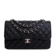 Pre-owned Leather shoulder-bags Chanel Vintage , Black , Dames