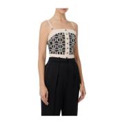 Stijlvolle Top Con Patroon Blouse Elisabetta Franchi , Multicolor , Da...