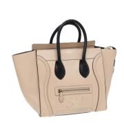 Pre-owned Leather handbags Celine Vintage , Beige , Dames