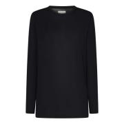 Zwart Crewneck Topwear Aw24 Khaite , Black , Dames