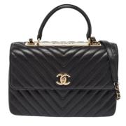 Pre-owned Leather chanel-bags Chanel Vintage , Black , Dames