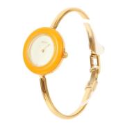 Pre-owned Fabric watches Gucci Vintage , Yellow , Dames