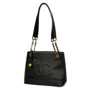 Pre-owned Leather chanel-bags Chanel Vintage , Black , Dames