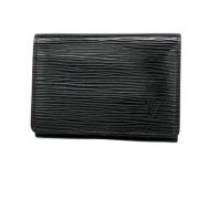 Pre-owned Leather wallets Louis Vuitton Vintage , Black , Dames