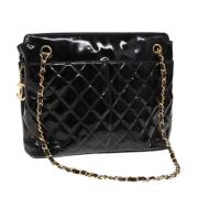 Pre-owned Leather chanel-bags Chanel Vintage , Black , Dames