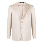 Kasjmier blazer Tagliatore , Beige , Heren