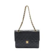 Pre-owned Leather chanel-bags Chanel Vintage , Black , Dames