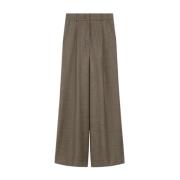 Elegante wijde wollen broek Max Mara Weekend , Brown , Dames