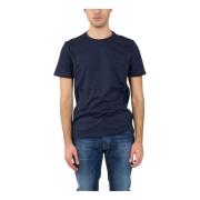 Jersey T-shirt met geborduurde borst Dondup , Blue , Heren