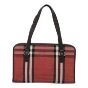 Pre-owned Canvas handbags Burberry Vintage , Red , Dames