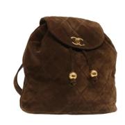 Pre-owned Suede chanel-bags Chanel Vintage , Brown , Dames