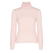 Roze Kasjmiertrui Hoge Hals Kangra , Pink , Dames