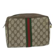 Pre-owned Canvas clutches Gucci Vintage , Beige , Dames