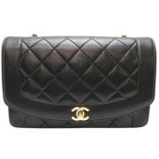 Pre-owned Leather chanel-bags Chanel Vintage , Black , Dames