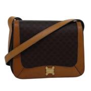 Pre-owned Canvas shoulder-bags Celine Vintage , Brown , Dames