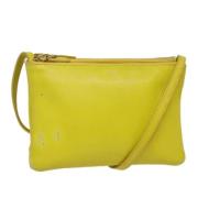 Pre-owned Leather shoulder-bags Celine Vintage , Yellow , Dames