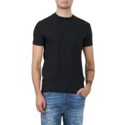 Heren Ronde Hals T-Shirt Dsquared2 , Black , Heren