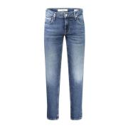 Gewassen Skinny Jeans met 5 Zakken Guess , Blue , Heren