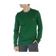 Blauwe Crewneck Gebreide Trui voor Mannen Lyle & Scott , Green , Heren