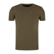 Slim Fit Stretch Tee voor Heren Tommy Hilfiger , Green , Heren