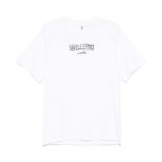 Logo Print Crew Neck T-shirt Moschino , White , Heren