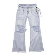 Flared jeans met scheuren One Teaspoon , Blue , Dames