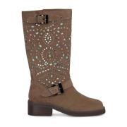 Studded gesp laars Alma EN Pena , Brown , Dames