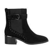 Platte enkellaars met studs Alma EN Pena , Black , Dames