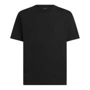 Zwart Katoenen Jersey T-Shirt Etro , Black , Heren