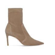 Beige Suède Enkellaarzen Stuart Weitzman , Beige , Dames